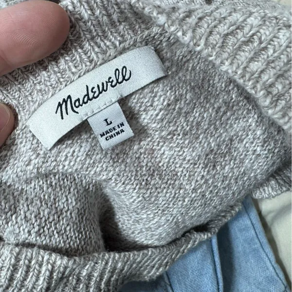 Madewell Knot-Front Cotton Sweater Tee - Image 6