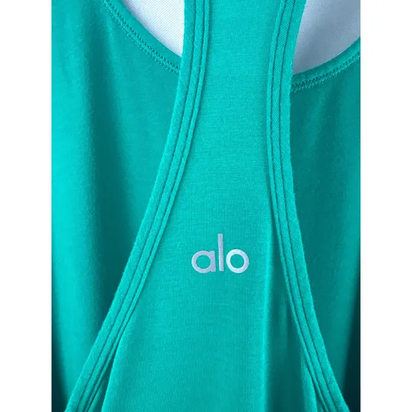 Women’s alo Medium Green Racerback Sports Tank - Image 4
