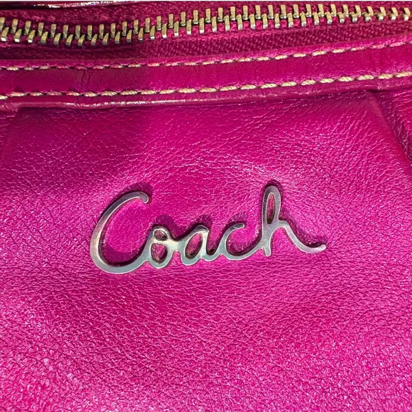 Coach‎ Magenta Pink Leather Hobo Shoulder Bag Silver Hardware 27741 - Image 13