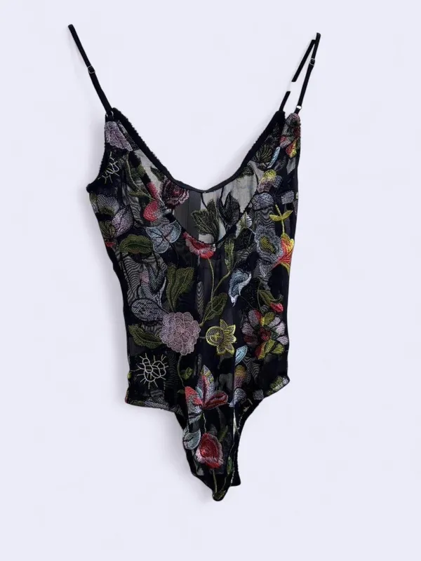 Sheer Floral Bodysuit Multiple - Image 3