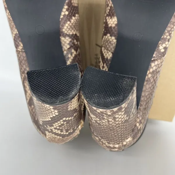 Vintage Havana Womens Size‎ 10 Ellen Taupe Snakeskin Pointed Toe Booties Heels - Image 8