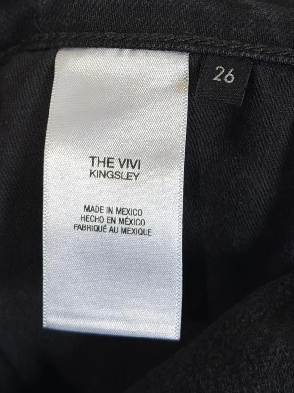 FAVORITE DAUGHTER The Vivi Straight Jeans in Kingsley Black Size 26 - Image 9