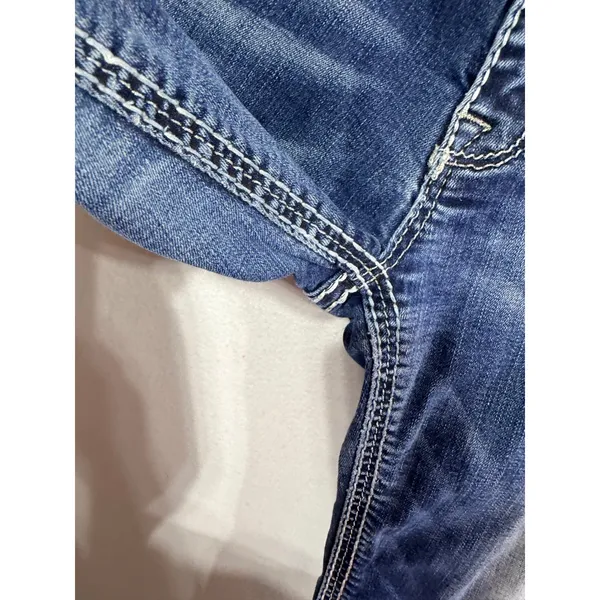Rock Revival Mel Ankle Skinny Jeans Women's 34 Blue Embellished Boho Cotton - Image 4