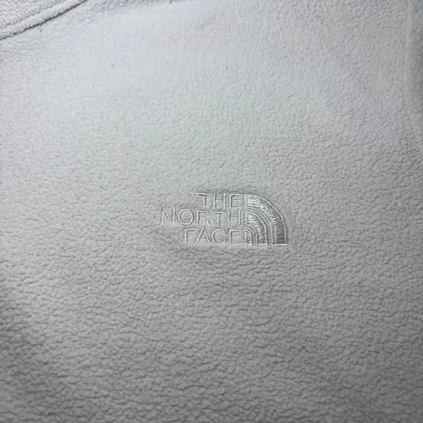 The North Face Womens 100 Glacier 1/4 Zip Fleece Pullover Cream White Large - Image 8