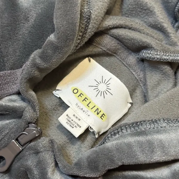 •Offline By Aerie• Velour Zip Up Hoodie - Image 5