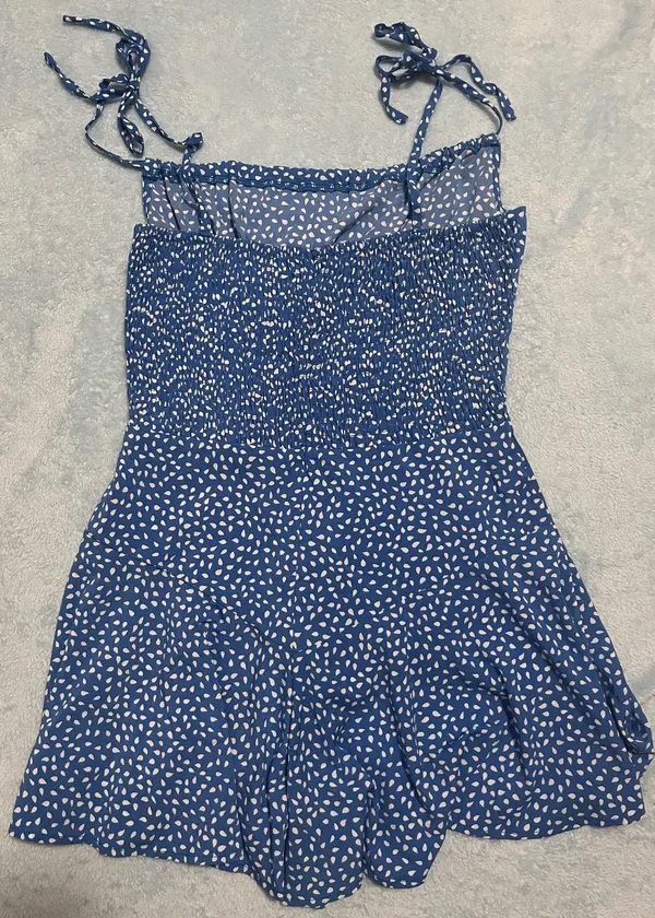 Polka Dot Romper Blue - Image 2