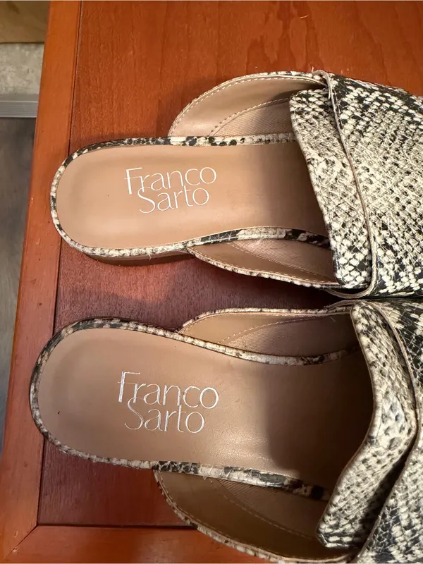 Franco Sarto Women’s Snakeskin Print Mule Loafers - Slip-On Flats. Size: 7 - Image 6