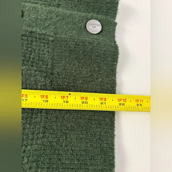 Banana Republic Green Aire Wool Blend Cardigan Waffle Knit‎ Small GUC - Image 6