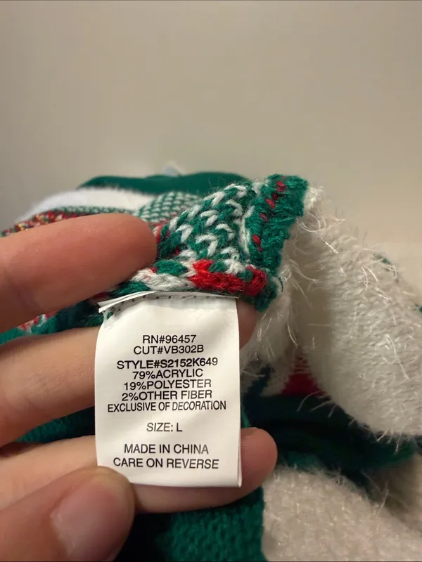 Born Famous NWT Elf Christmas Sweater Dress Jingle Bells Office Party Size L - Image 8