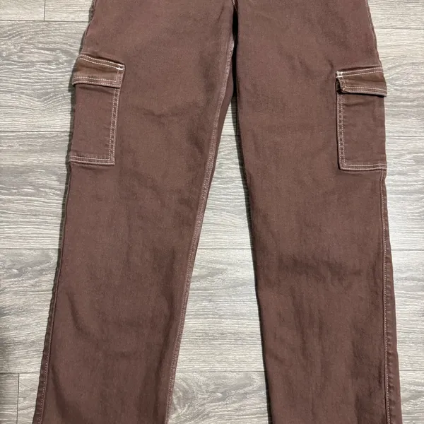 Hollister Ultra High-Rise Dad Jeans‎ Brown Cargo Contrast Stitch 3R W26 L31 - Image 6