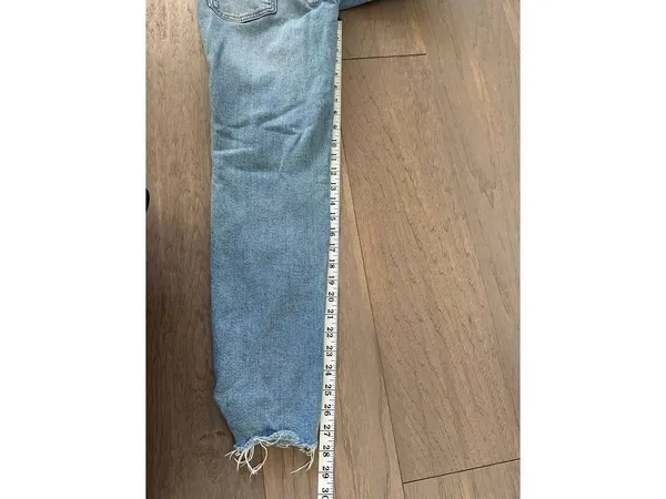 Old Navy Light Blue High Rise Straight Leg Jeans Size 0 - Image 6
