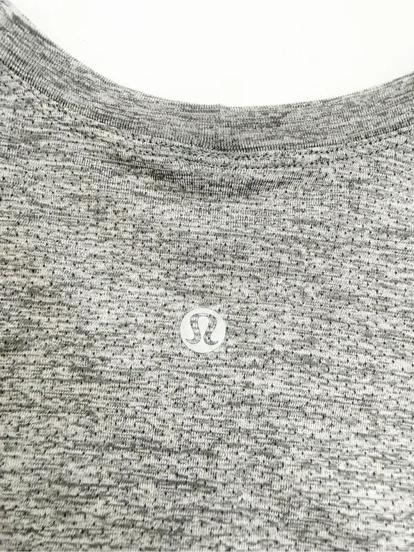 Lululemon Swiftly Tech Cropped Long-Sleeve Shirt 2.0 Slate Grey/White Top - Image 13
