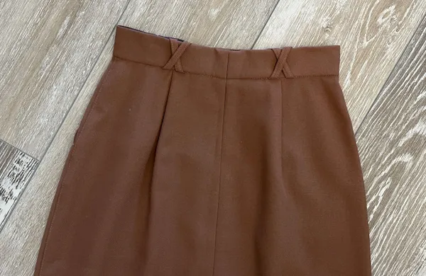 Vintage Condor California Woman’s Skirt Sz 5 6 Midi Length In Brown - Image 5
