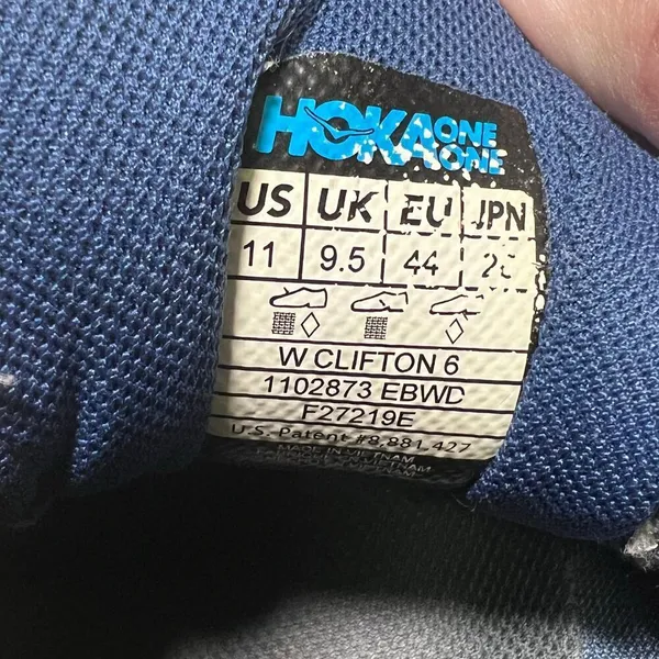 Hoka One One Clifton 6 Women's Size 11 Running Shoes‎ Ensign Blue Wild Dove - Image 2