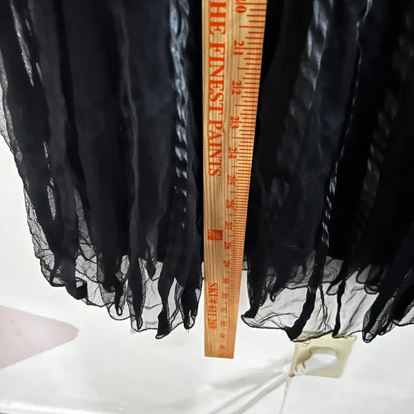 Black Tulle Maxi‎ Skirt Whimsigoth Fairy Grunge Witchy Vamp Large - Image 4
