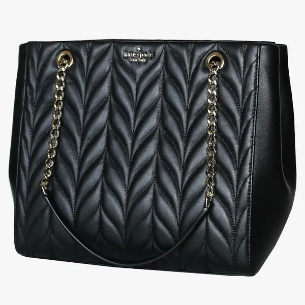 Kate Spade Briar Lane Quilted Purse, Size OS - Black/Gold - Image 2