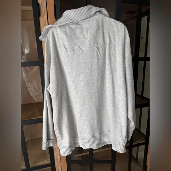 Aerie 1/4 half zipped sweatshirt Quarter Pullover Sweater oversized Cotton Cozy - Image 5