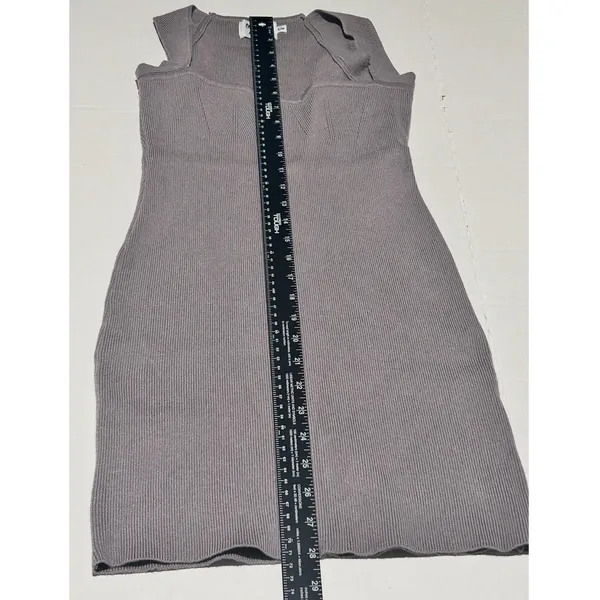 Princess Polly Mini Dress Women S/M Grey Excellent Ribbed Knit Sweetheart Corset - Image 5