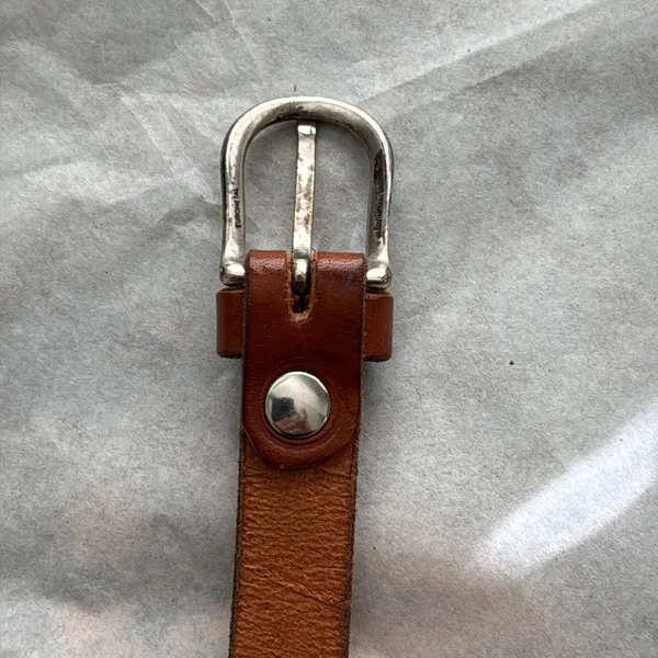 LEATHER BELT Sz: L/34” Tan - Image 4