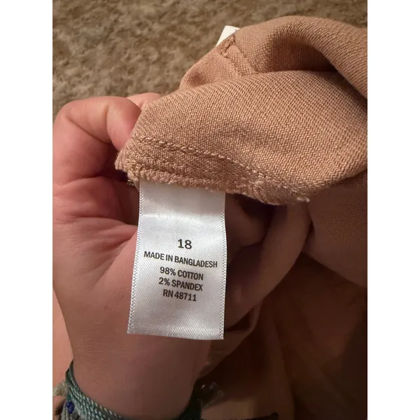 Ophelia Roe High Rise Cropped Utility Pants NWT Peach Tan Wide Leg Colette - Image 7