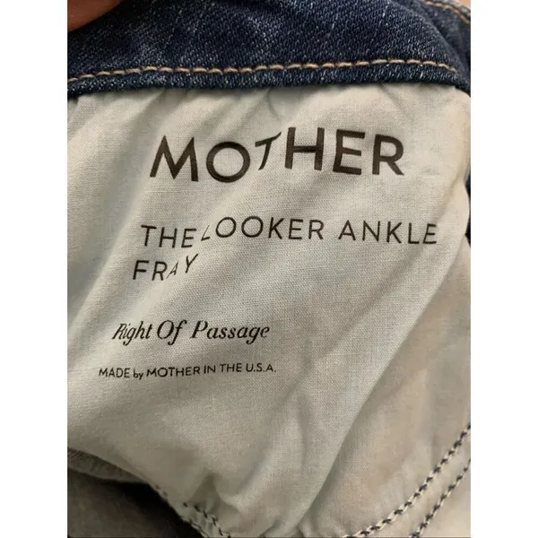 MOTHER The Looker Ankle Fray Right of Passage jeans women's size 26 - Image 4