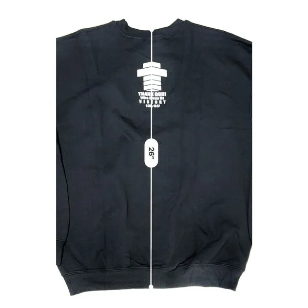Gildan Graphic Sweatshirt "The‎ Victors" 1 Cor. 15:57 Bible Verse Black Fleece - Image 9