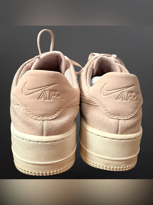 Nike Air Force 1 Sage Low Particle Beige Pink Beige Suede Platform Sneakers Sz 8 - Image 13