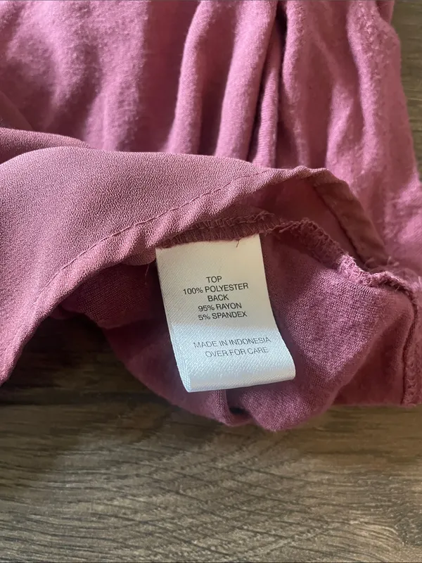 Fortune + Ivy Dusty Rose V-Neck Cap Sleeve Blouse, Size Small - Image 6