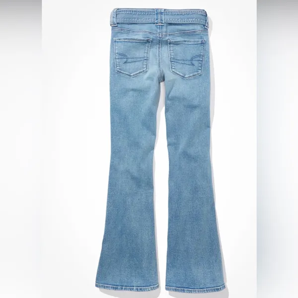 American Eagle Outfitters Blue Flare Leg Jeans SZ 8 - Image 6