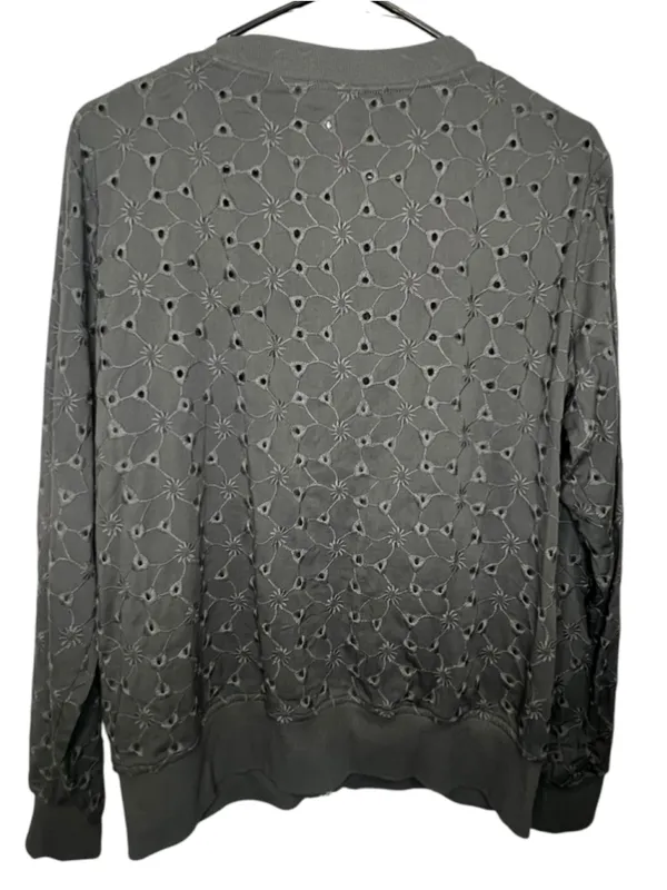 NWT Ariat Grey Eyelet Cut Out Embroidered Zip Up Lightweight Western Bomber Jack - Image 6