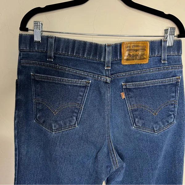 Levi's Vintage 90’s Action Orange Tab High‎ Rise Crop Straight Denim Jeans - Image 7