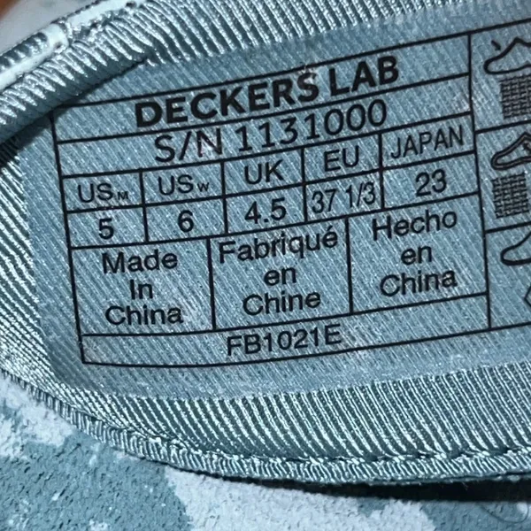 Deckers Lab Ko-Z Flip Flop Sandals Blue Camo 1131000 Womens‎ 6 Mens 5 - Image 5