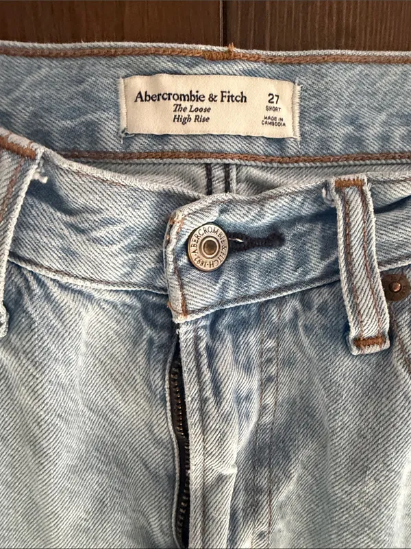Abercrombie Loose High Rise Jeans Womens 27 4 Y2K 90s Straight Leg Denim - Image 2