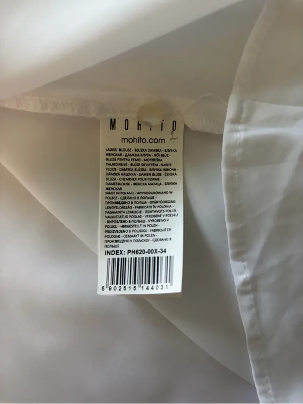 NWT Mohito White Sheer Sleeveless Asymmetrical Tunic Tank - Image 6