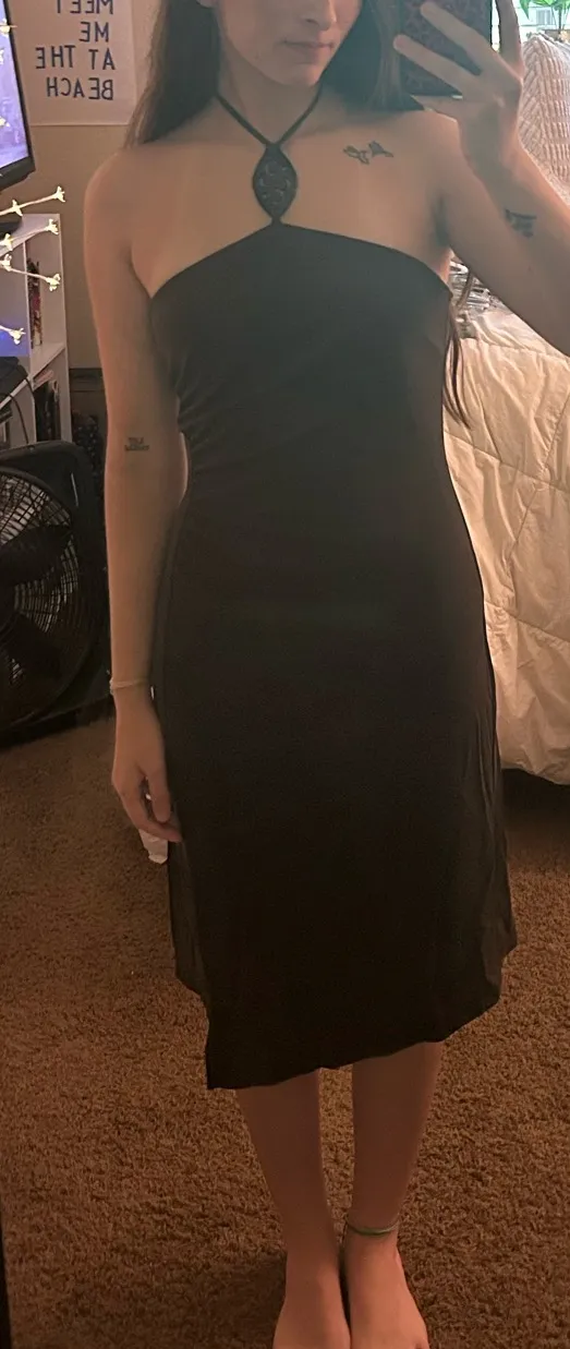 BCBGMAXAZRIA Brown Midi Dress - Image 4