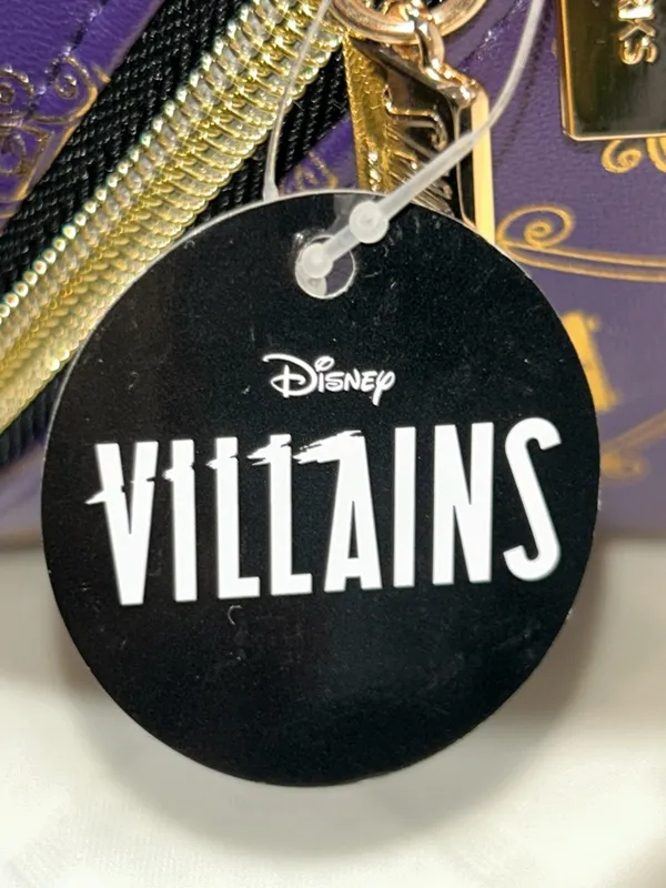 Disney Purple Cosmetic Bag with Gold Villain Portraits - Image 6
