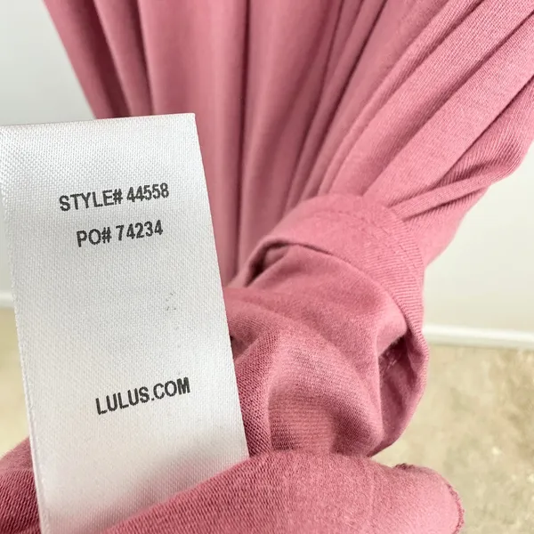 Lulus Easy for Me Rusty Rose Short Sleeve Maxi Dress Stretch Jersey Large NWT - Image 10
