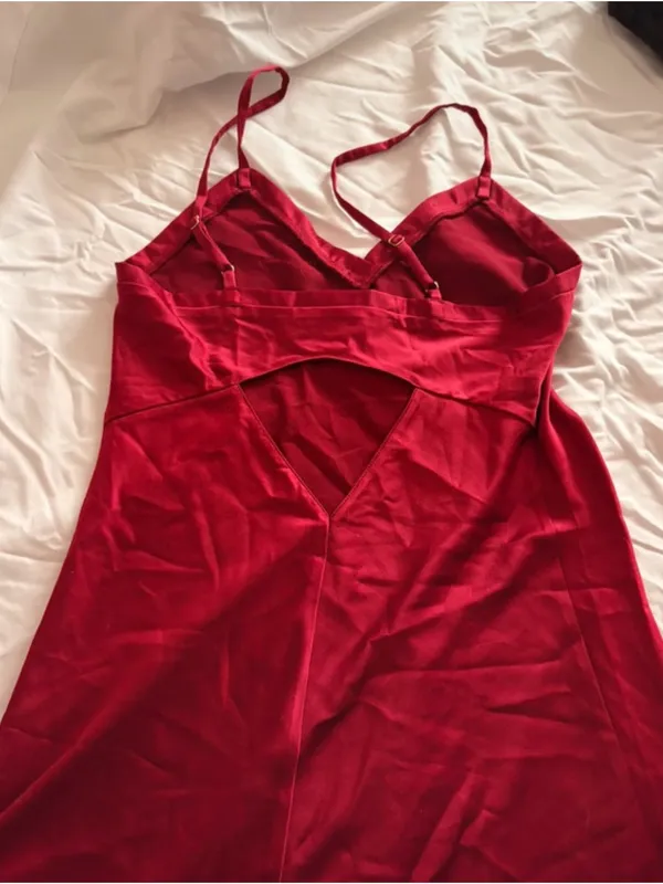 Rya Collection red satin slip , size S - Image 2