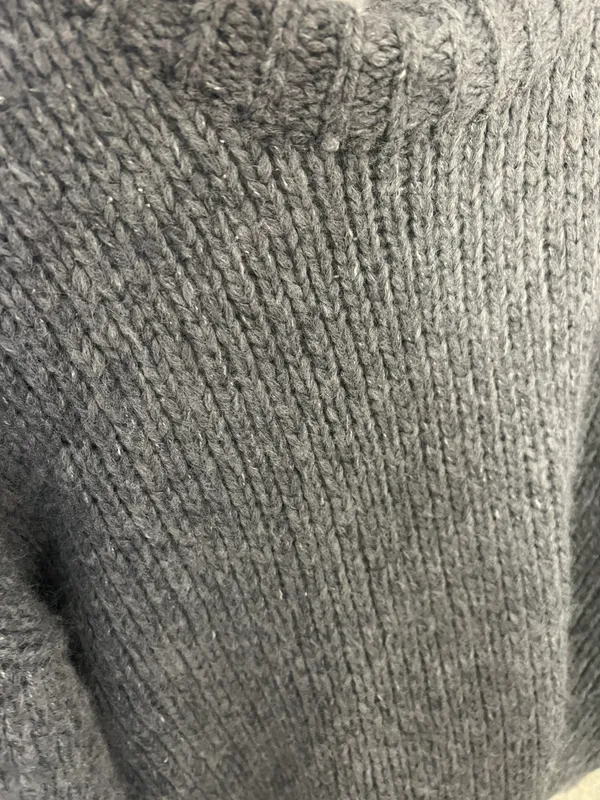 Gray Wool Mockneck Sweater Size L - Image 3