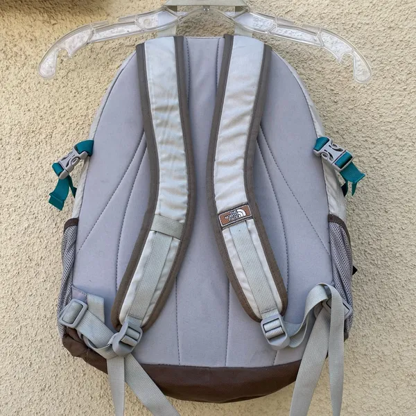 The North Face Isabella Grey Teal Backpack - Image 3