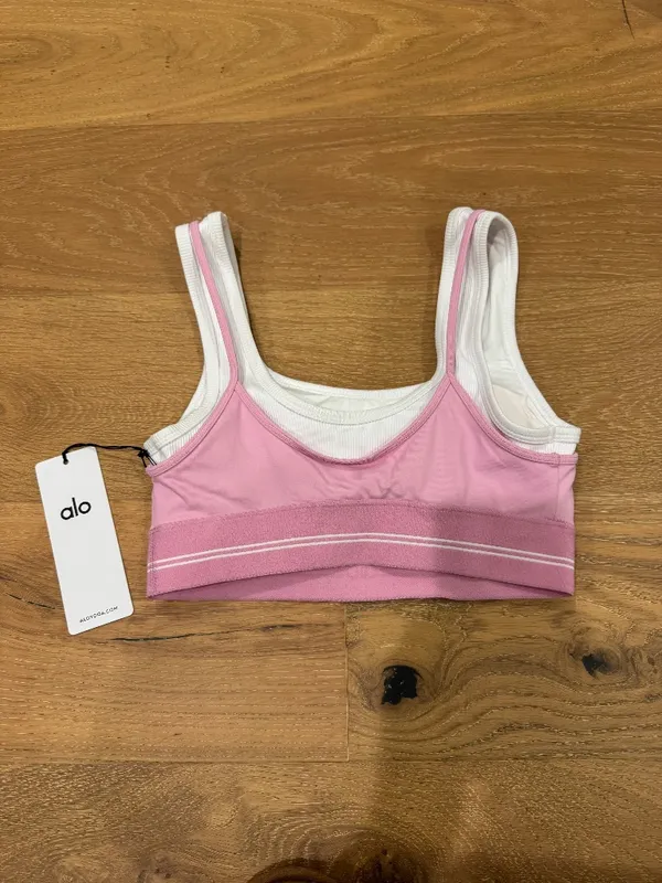 Airbrush Better Together Bra - Candy Heart Pink/White | ALO - Image 4