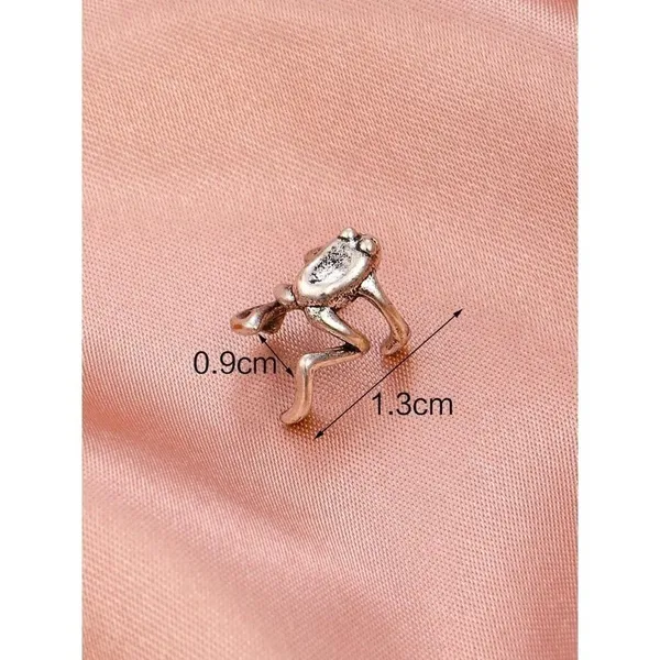 NEW Silver Tone Frog Ear Cuff Artsy Hipster Hippie Funny Modern Hip One Size - Image 5