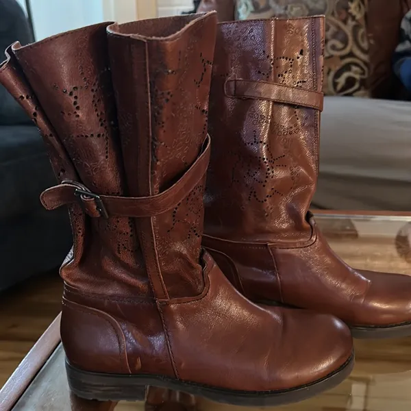 Bacio 61 Prolisso Leather Riding Motorcycle Boots Size 8 - Image 2