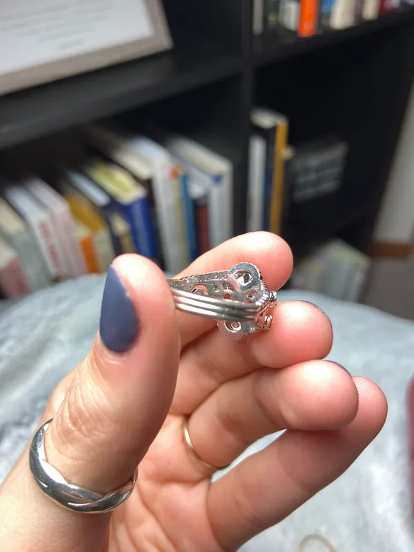 Zirconium Ring Sz. 5 Silver - Image 2