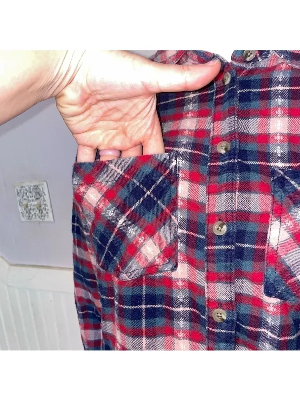 Vintage BDG urban outfitters Plaid Long Sleeve Button Down Shirt - Image 3