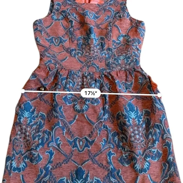 Anthropologie Tulle Structured Tapestry Scoop Neck Mini Dress Sz S - Image 10