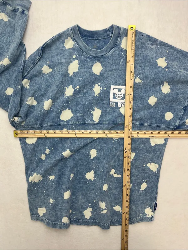 Disney Blue Acid Wash Walt Disney World Est 1971 Spirit Jersey Adult Medium - Image 14