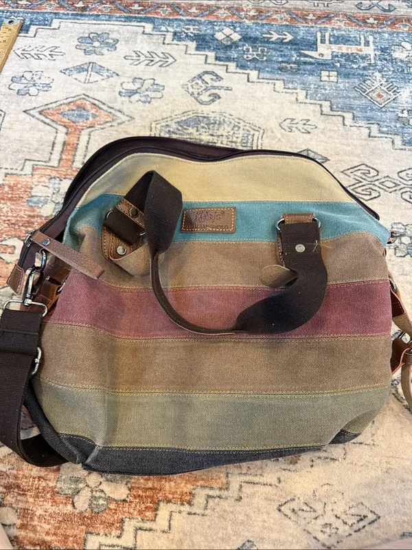 Hot canvas bag shoulder tote purse crossbody messenger satchel woman handbag - Image 9
