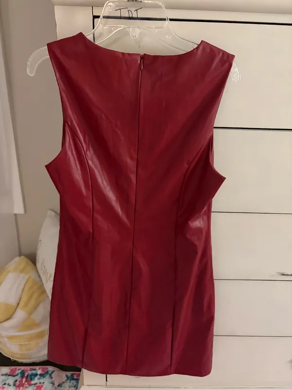 Red leather dress - Image 3