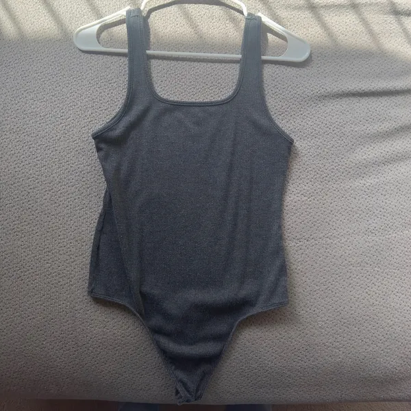 American Eagle Outfitters Square Neck Ribbed Tank Bodysuit - M - Image 2